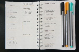 An example of a (very neat) bullet journal!