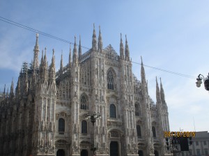 The impressive cathedral in Milan 